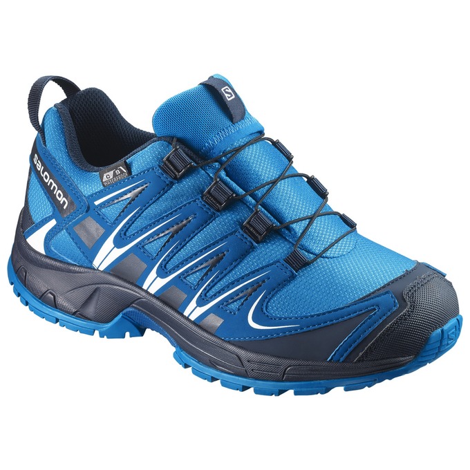 Chaussures De Trail Running Salomon Enfant Bleu / Bleu Marine - Salomon XA PRO 3D CSWP J - France (7